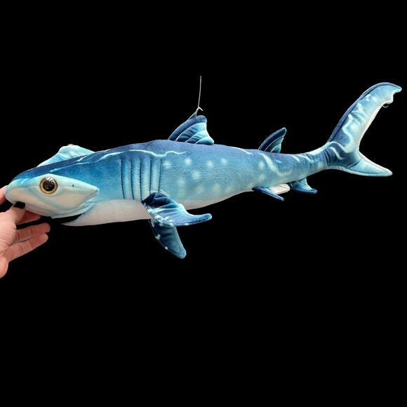 Adventure Planet Hammerhead Shark Plush 24” Stuffed Animal w/ TAGS Blue White - Picture 1 of 15